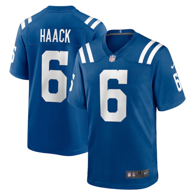 mens nike matt haack royal indianapolis colts game player jersey